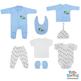 Newborn Baby Giftset 8 Pcs Cars Print | Little Darling - Zubaidas Mothershop